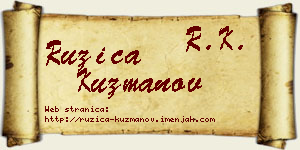 Ružica Kuzmanov vizit kartica